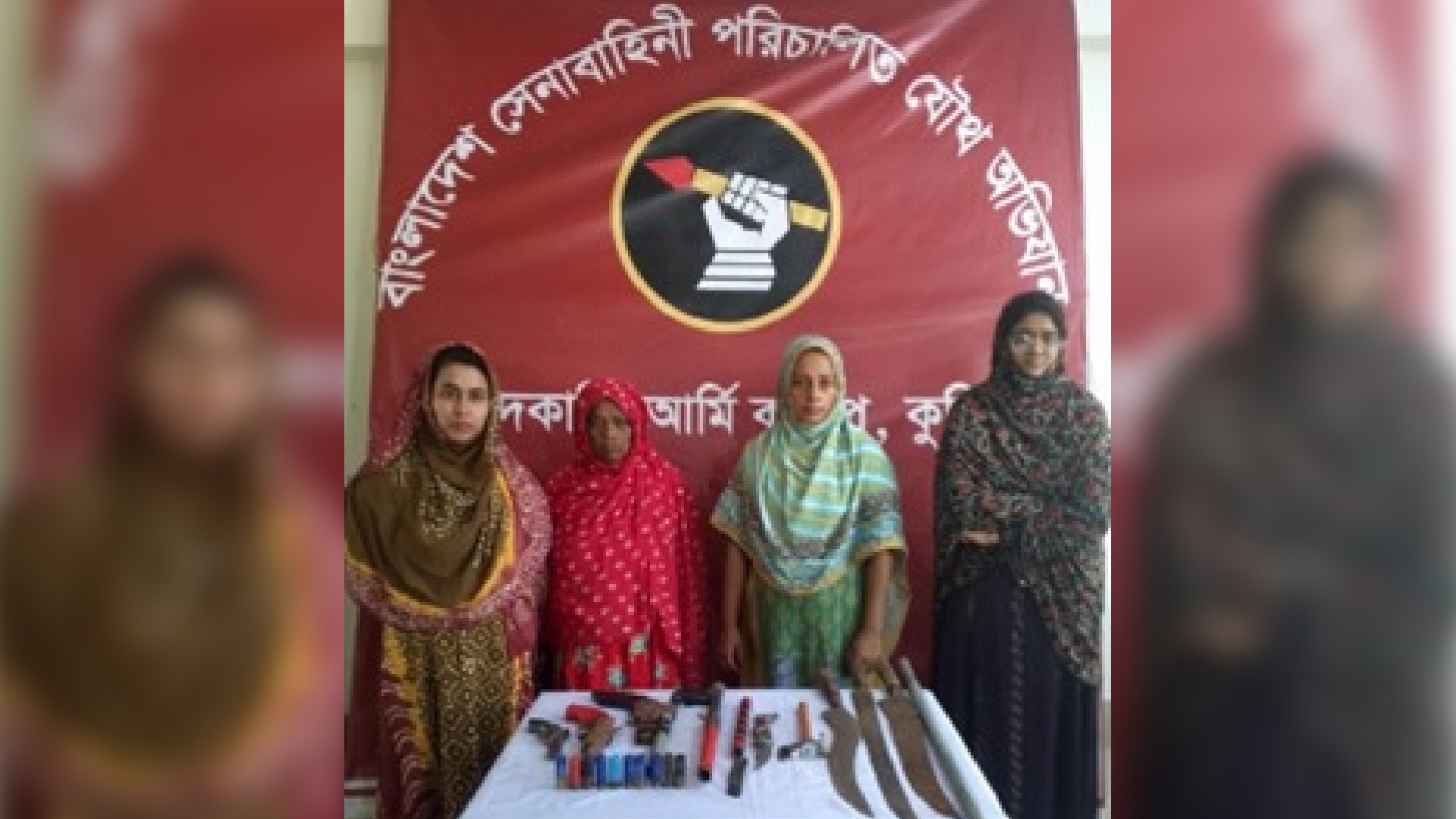 তিতাসে যৌথ বাহিনীর অভিযানে মাদক ও অস্ত্রসহ আটক ৪