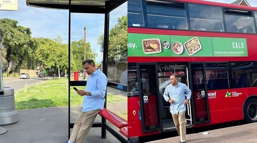 লন্ডনে বাসে চড়ে নেটিজেনদের প্রশংসা কুড়ালেন তারেক রহমান